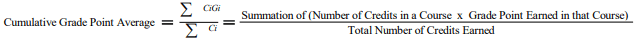 CGPA calculation formula