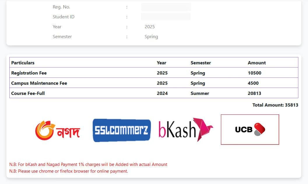 Student Login Form
