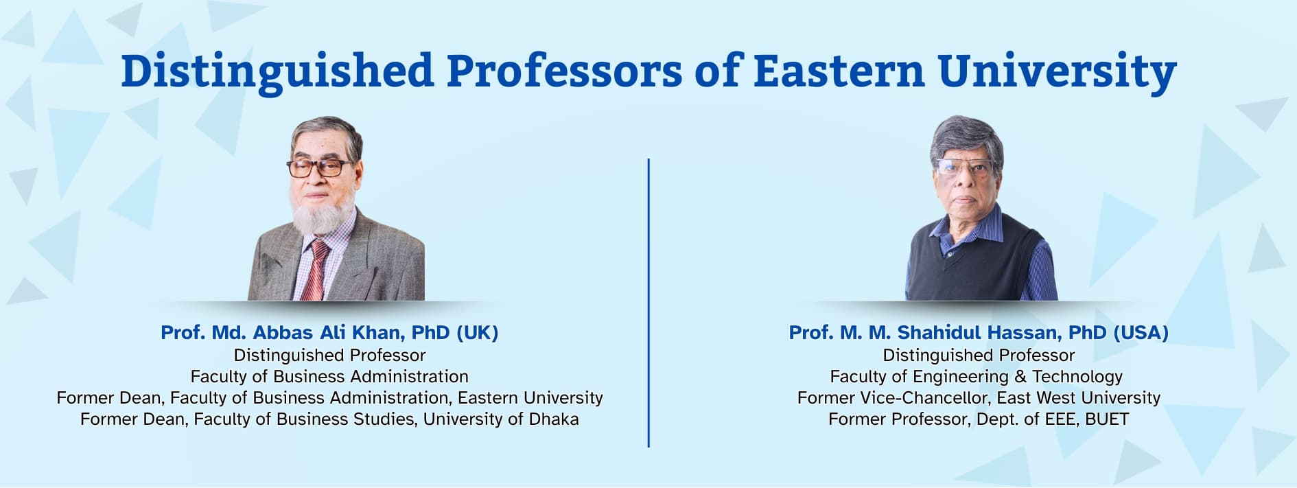 Slider of Distinguished Professors of Eastern University202