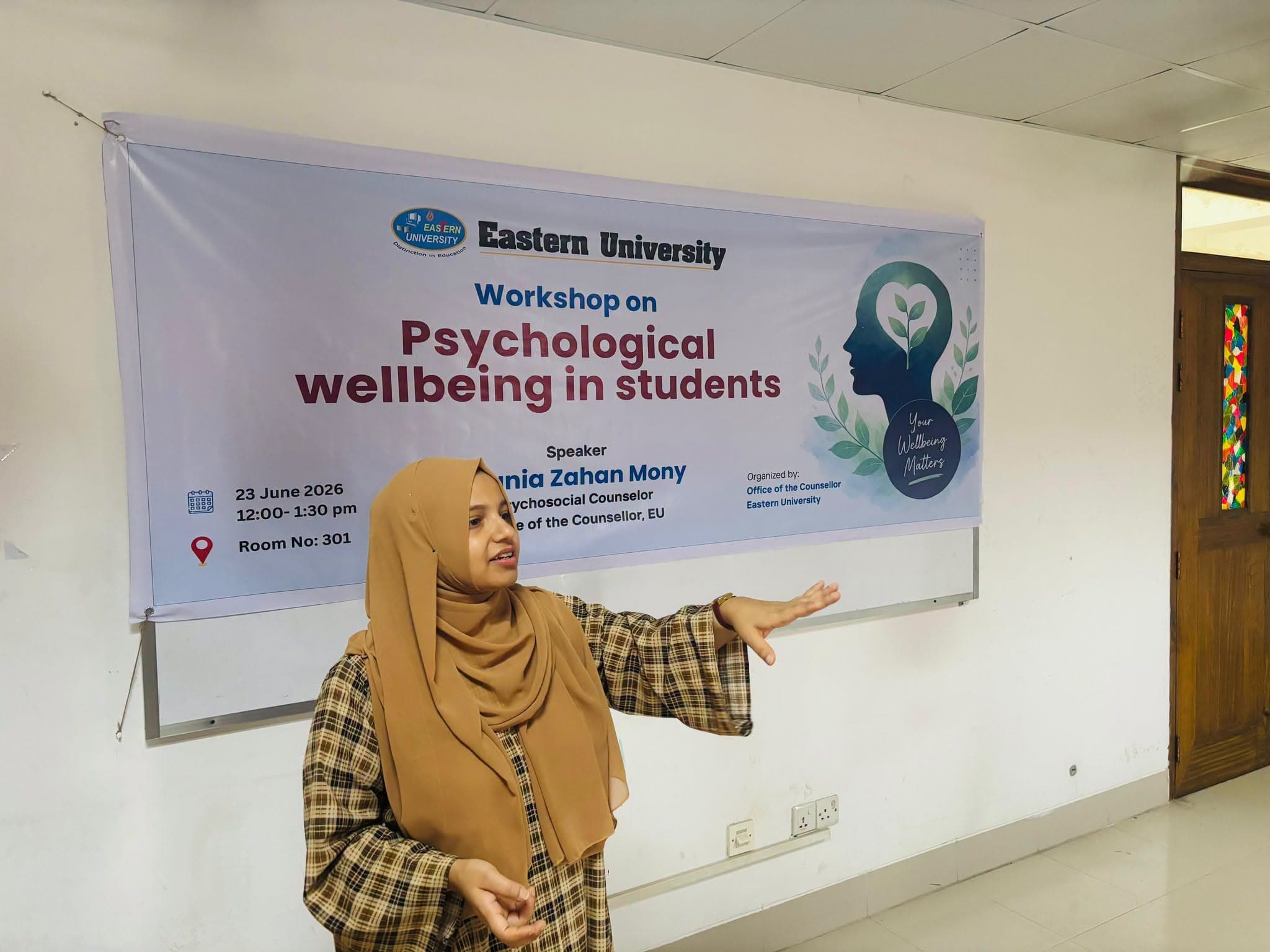 𝐄𝐚𝐬𝐭𝐞𝐫𝐧 𝐔𝐧𝐢𝐯𝐞𝐫𝐬𝐢𝐭𝐲 𝐒𝐮𝐜𝐜𝐞𝐬𝐬𝐟𝐮𝐥𝐥𝐲 𝐂𝐨𝐧𝐝𝐮𝐜𝐭𝐞𝐝 𝐖𝐨𝐫𝐤𝐬𝐡𝐨𝐩 𝐨𝐧 𝐏𝐬𝐲𝐜𝐡𝐨𝐥𝐨𝐠𝐢𝐜𝐚𝐥 𝐖𝐞𝐥𝐥𝐛𝐞𝐢𝐧𝐠 𝐢𝐧 𝐒𝐭𝐮𝐝𝐞𝐧𝐭𝐬