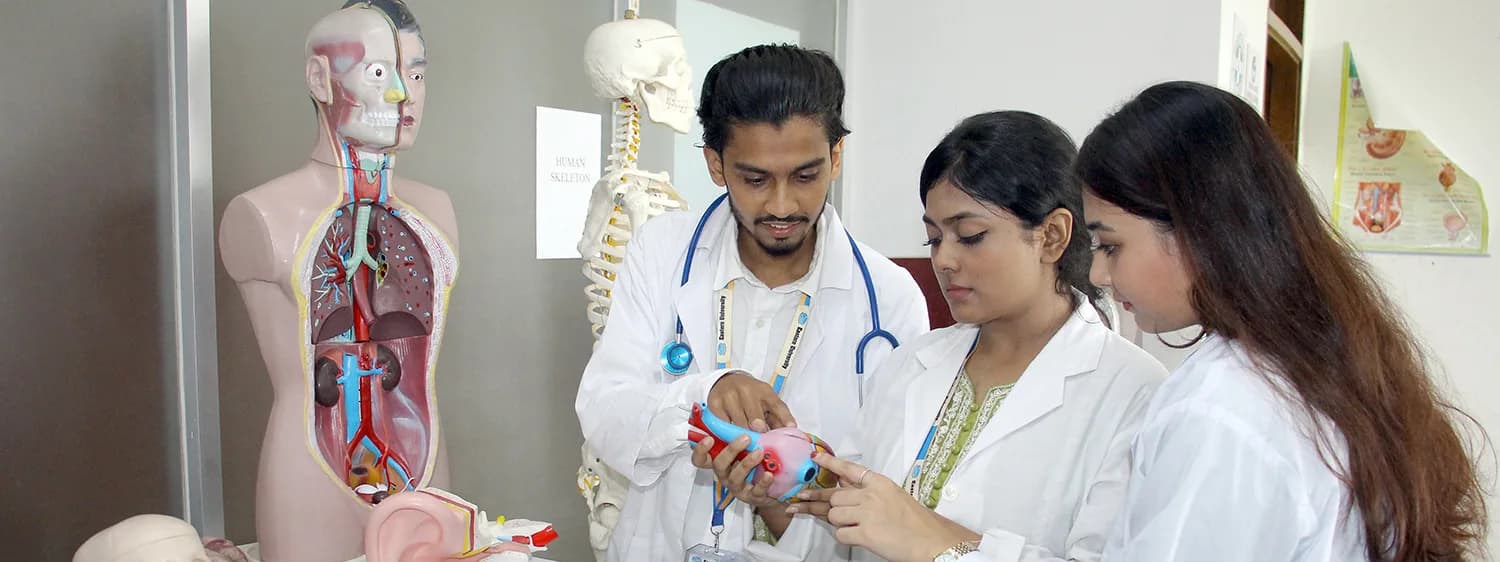 Slider of Students Working in Physiology Lab104