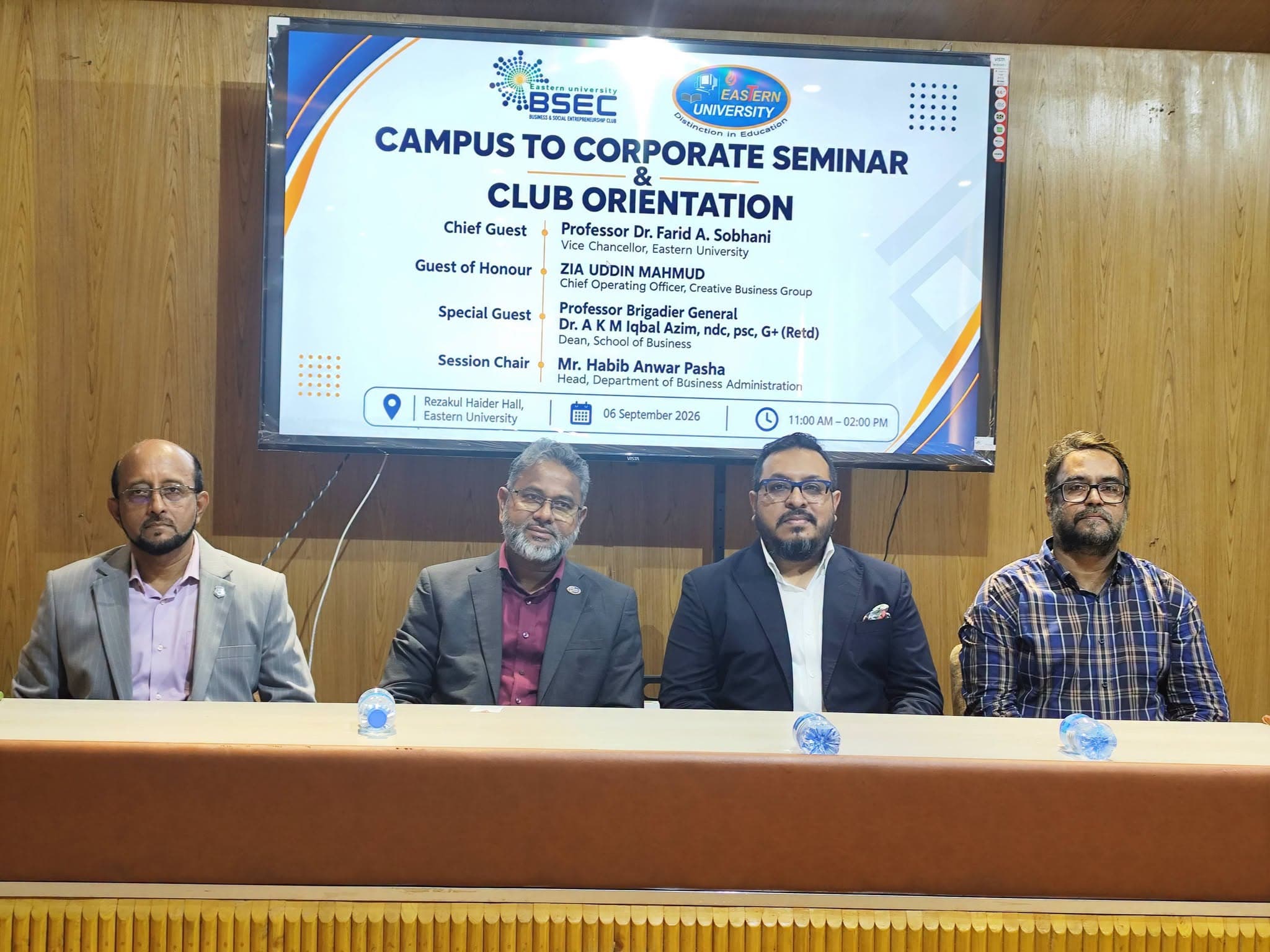 Eastern University BSEC Hosts “Campus to Corporate Seminar & Club Orientation 2026”
